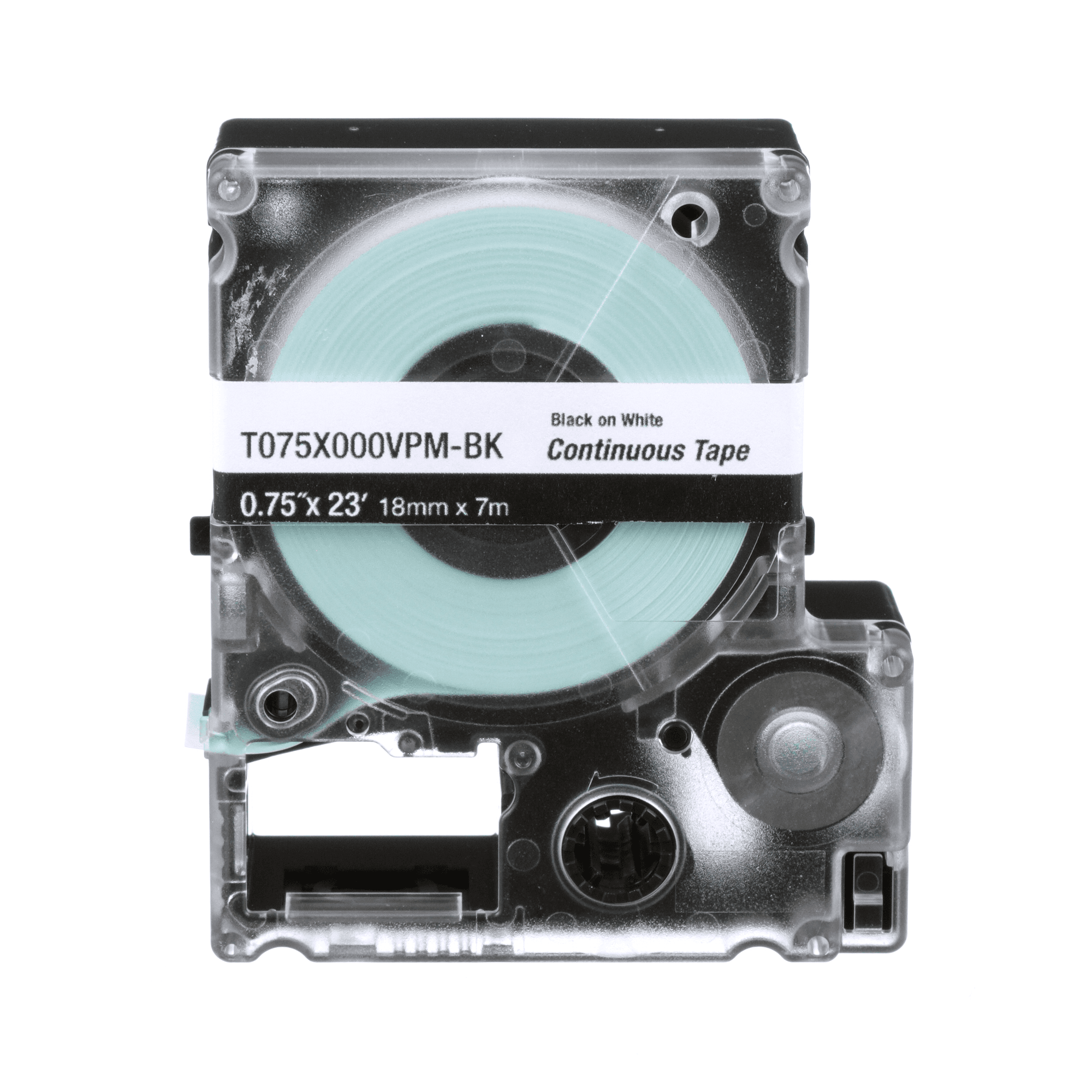 Panduit T075X000VPM-BK, Etiqueta de cinta continua de vinilo 0.71 in. x 23 ft. Blanca