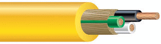 16/3 SJTOW Power Cord Yellow 300V 60C UL Per Foot